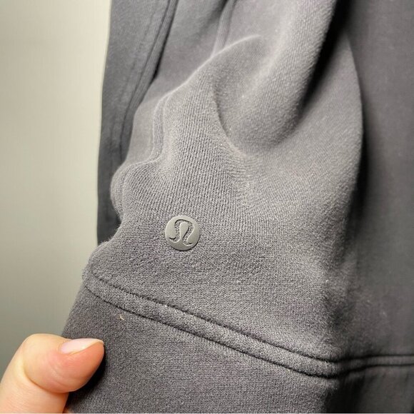 Lululemon women's black Fleece be true hooded cozy zip up sweatshirt in US 10 - Picture 10 of 11
